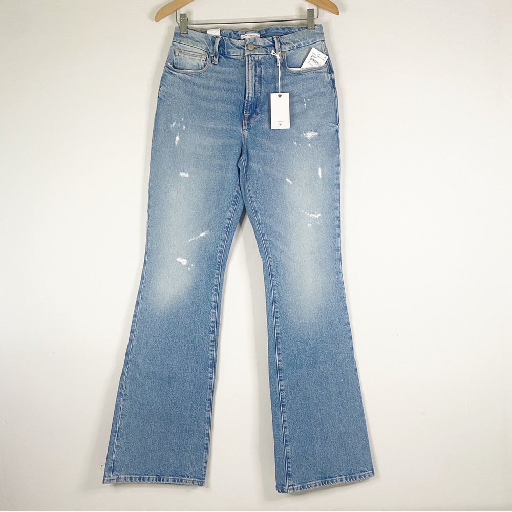 Good American Good Classic Bootcut Jeans Distressed Size 4/27 High Rise